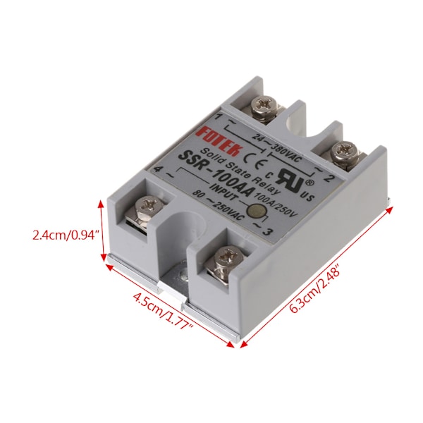 SSR-100AA Solid State Relä Modul AC till AC Solid State Resistans Regulator
