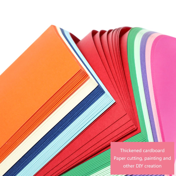 50 ark 8K färgat kartong, tjockt färgat papper, handgjort set Orange red - 200g 8k