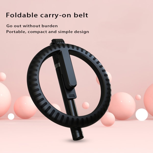 Bluetooth-kompatibel Selfie Stick med hopfällbart stativ & Led Fill Light Shutter Fjärrkontroll Professionell fotografering