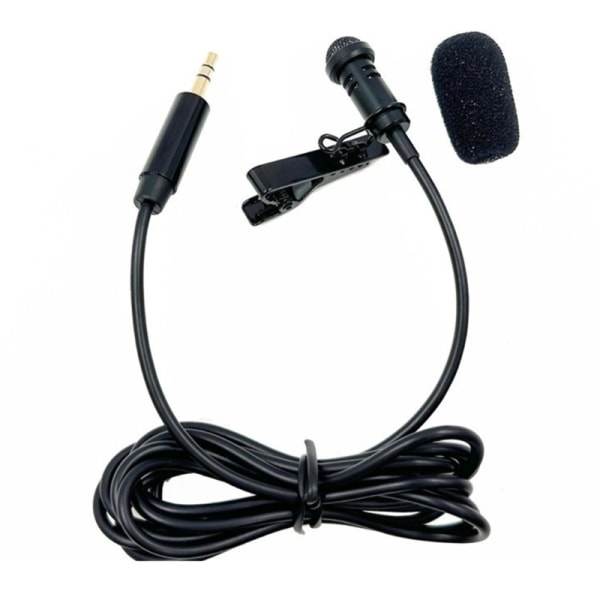 Professionel Lavalier Mikrofon 2,5 mm Wire All directional Mic vindtæt cover