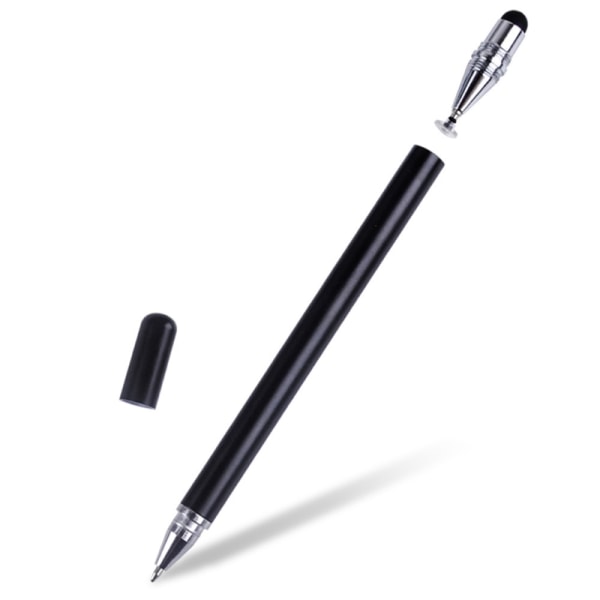 3 i 1 Stylus Universal Draw Tablet Pen Kapacitiv för pennor Pencil Tabletter Black