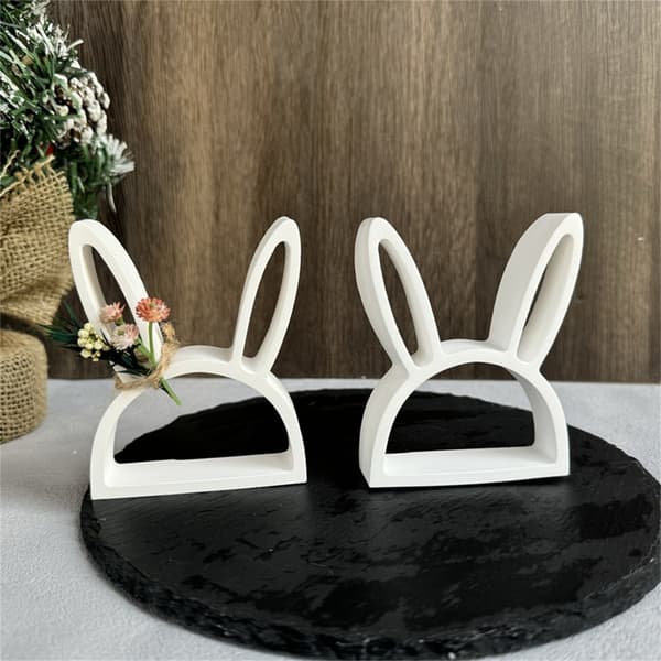 Silikoneform Hule Kaniner Forme Ornament Støbeforme Gipsforme