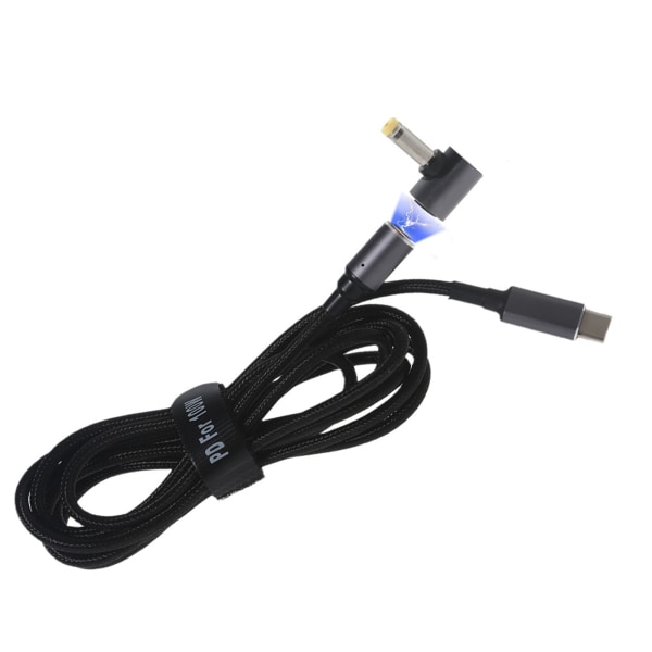Typ C hane till för DC hane magnetisk adapter Snabbladdning 90 grader 4,0x1,7 mm för Lenovo-Ideapad 20V 2,25A 3,25A