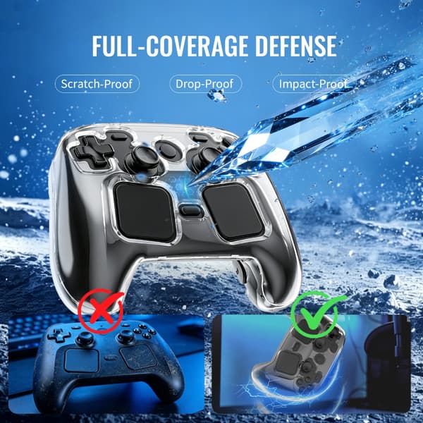 Klar Snap-On Controller Beskyttelsesskal Nem at Bruge til Steam Controller 2