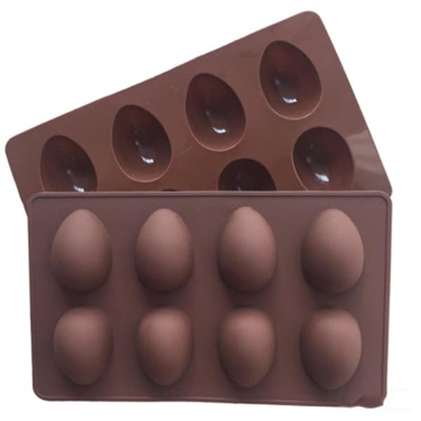 8 Påskeeggform Kake Såpeform Silikonform Sjokolade Dekor Baking Des