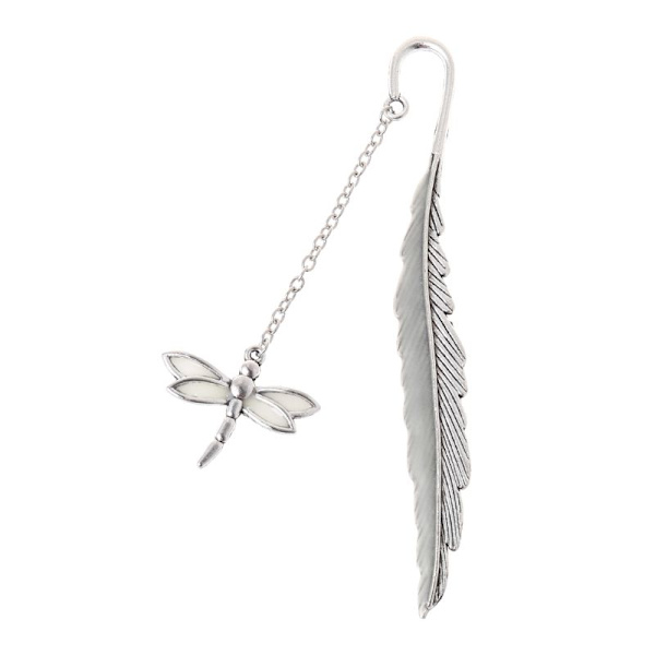 Glow In The Dark Luminous Book Marker Creative Feather Dragonfly Bookmark La