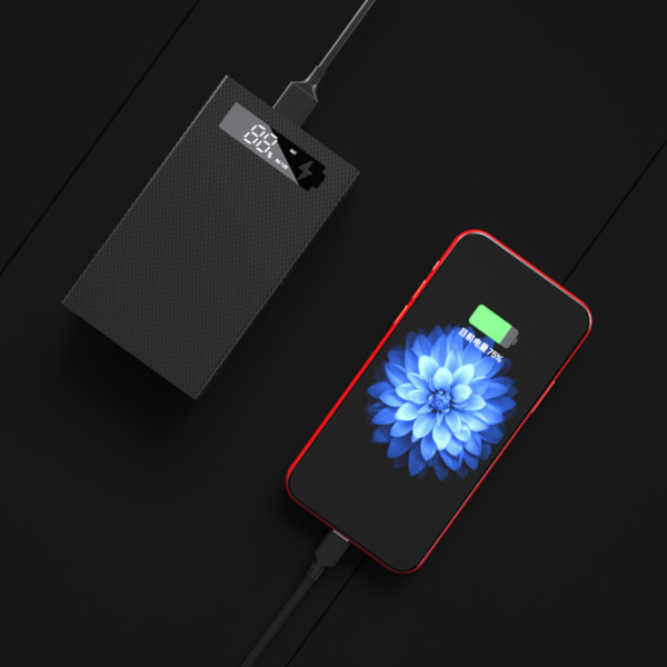 5x18650 Power Bank för Case Extern Batteriladdning Förvaringslåda för skal För Laddning Telefon Bärbar Laddare Batteri fo Black