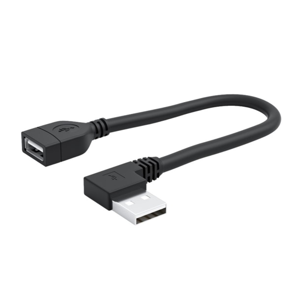 USB 2.0 hane till hona sladd Kabel USB 2.0 förlängningskabel Dataöverföringslinje 90° vinklad rak/armbågs USB kontaktsladd null - Right bend 1m
