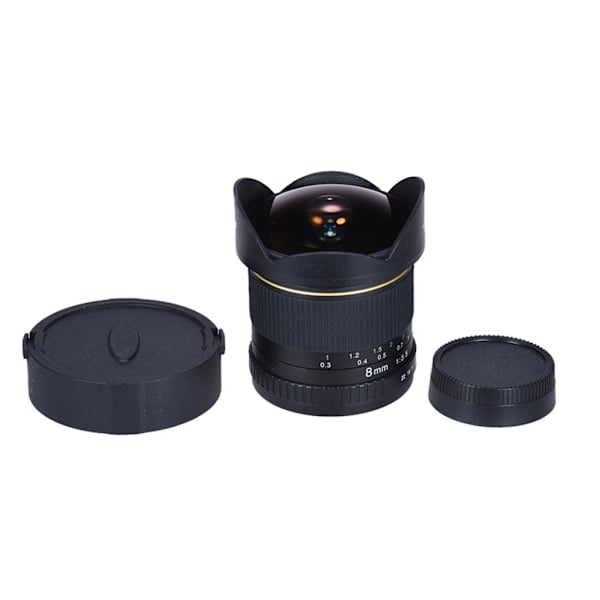 8 mm F/3.0 asfärisk cirkulär kameralins Supervidvinkel Fisheye-objektiv för D3100 D3200 D5200 D5500 D7000 DSLR-kameror