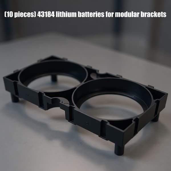 Sammenlåsende plastikbatteristativ til 43184 lithiumceller holdbarhedsetui