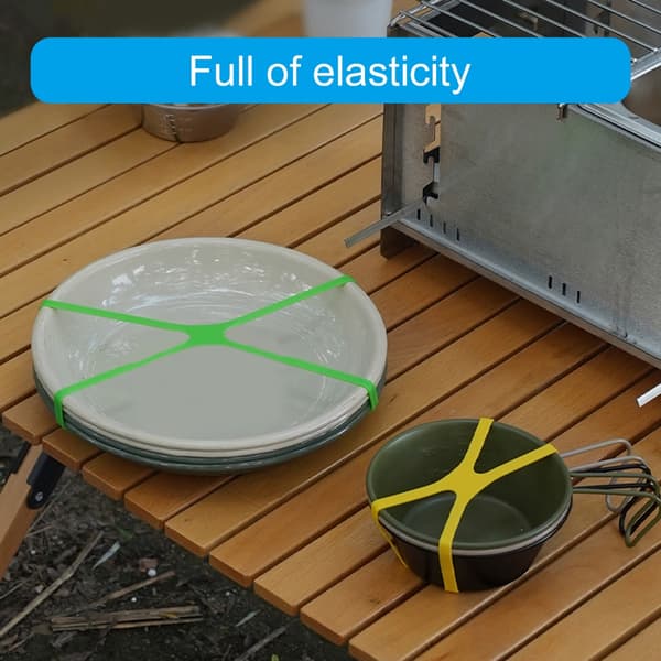 H Form Silikonband, Färgglada Elastiska H Band Omlott Rem för Väskor