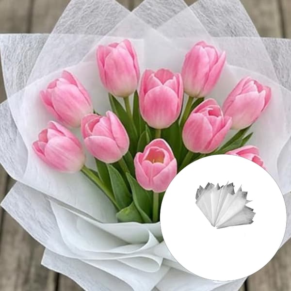 72 ark blommigt omslagspapper designat för present- och blomsterarrangemang
