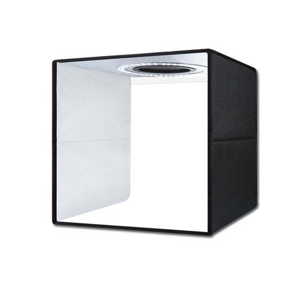 30 cm Photo Studio Box Foldbar Ring LED Lightbox Skydeteltbokssæt med 6 farver Baggrundsfotografering Softbox