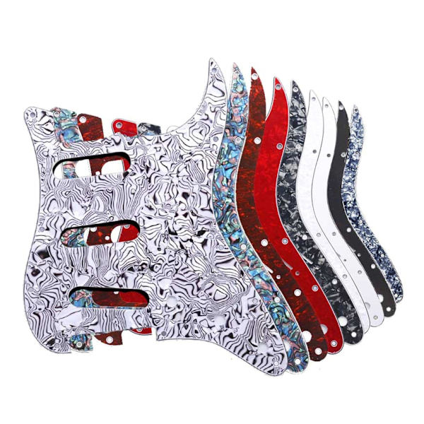 Gitarr Scratch Plate Pick Guards för US/Mexico Made Modern Style Gitarrdelar Black