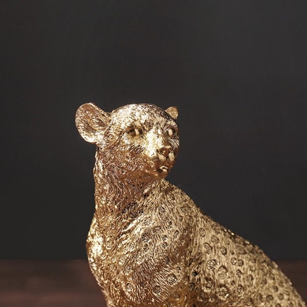 Hem Statyer Dekor Ornament Utomhus Skulptur Resin Leopard djurfigurer null - B