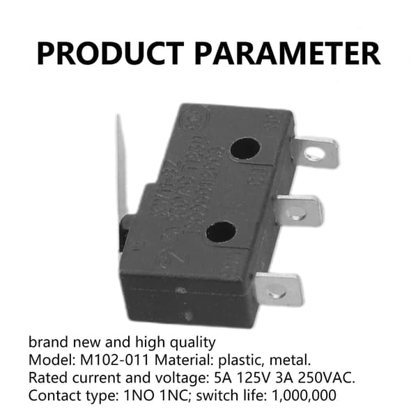 Varmvattenberedare Dörr Interlock Switch 3 Pin Micro Dörrrelä Switch Hållbar