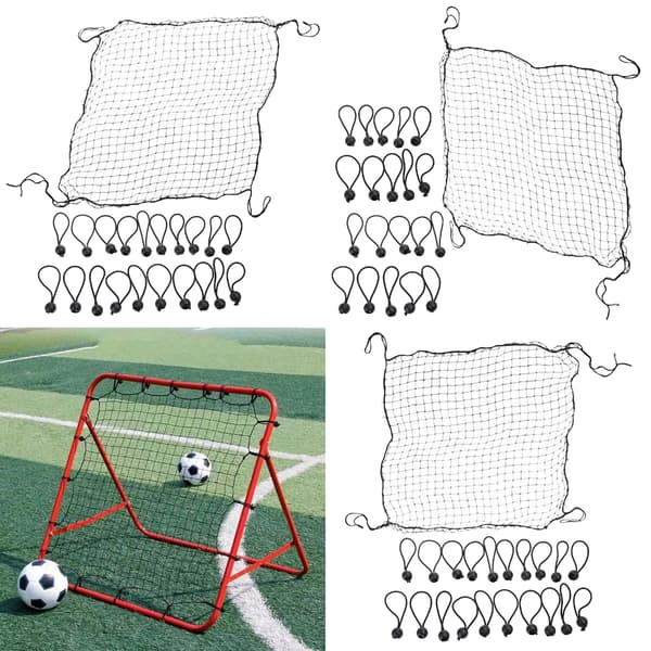 Fodbold Rebounder Net med 20 Elastiske Reb Kickbacks Fodbold Rebound Net