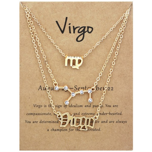 3 delar Horoskop Hänge Halsband Constellation Mönster Charm Multilayer  Choker Valentines smycken för kvinnor Tjej Gold - 10 deb8 | Gold - 10 |  0.02 | Fyndiq