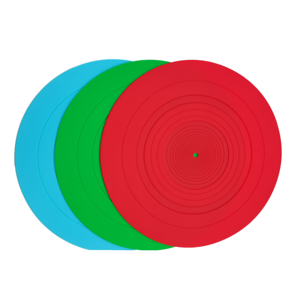 Vibrationsdämpande silikondyna Gummi för LP Antislipmatta för fonograf skivspelare Vinylskivspelare Tillbehör Red