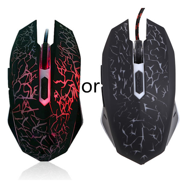 Gamingmus Kablet Trådløs Type-C oppladbar datamaskin-PC 2400 DPI Kablet mus