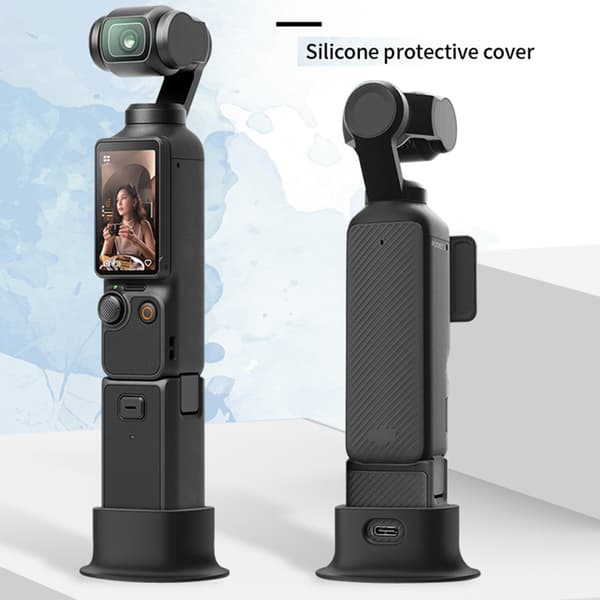 Ikke-ridse silikone stabilisatorbase ergonomisk grebsplatform til Pocket 4