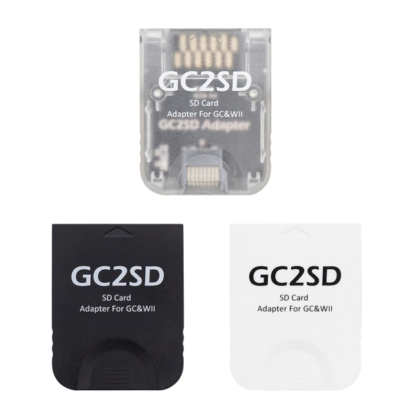 GC2SD-kortadapter Minneskortadapter för GameCubeWii Mirco SD-minneskortläsarkonsol Byte Transparent