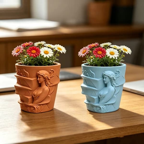 Beholder silikonform med gudinne-reliefffigurdesign