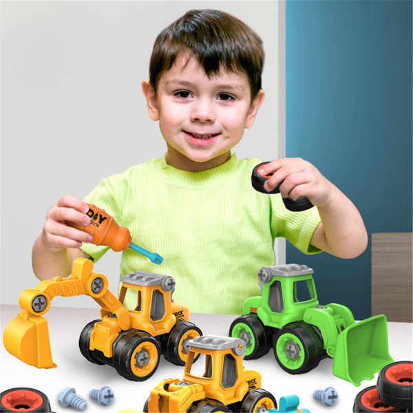 för kreativa barn Byggleksaksbil för barn över 4 år Interaktivt Montessorispel för barn för lekleksaker Betydelse null - A