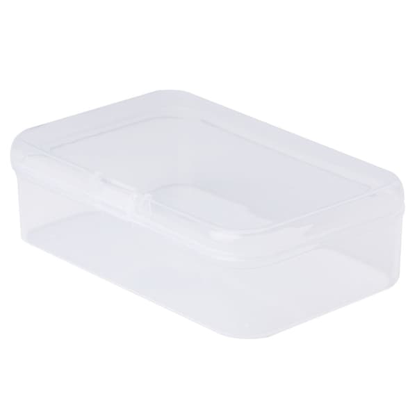 Rektangulär Förvaringslåda i Plast Klar Transparent Behållare Organizer