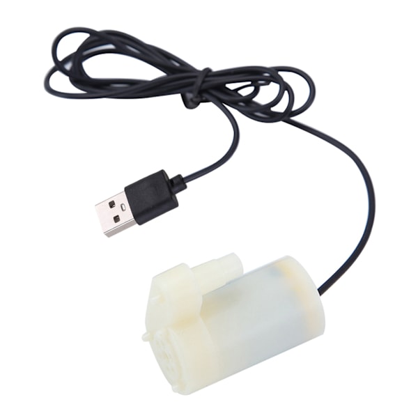 Mikrodränkbar vattenpump Fisktankar Akvarium USB driven för DC 5V 2-3L/min Laddare Minimotor Vattenpumpstillbehör Black