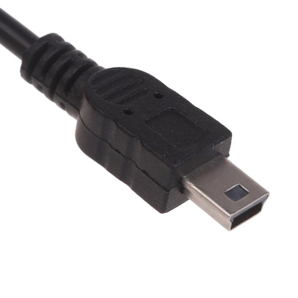 Dubbelport USB -billaddare med 5V2A mini- USB laddningskabel DC12V-35V-ingång för surfplattor och körinspelare
