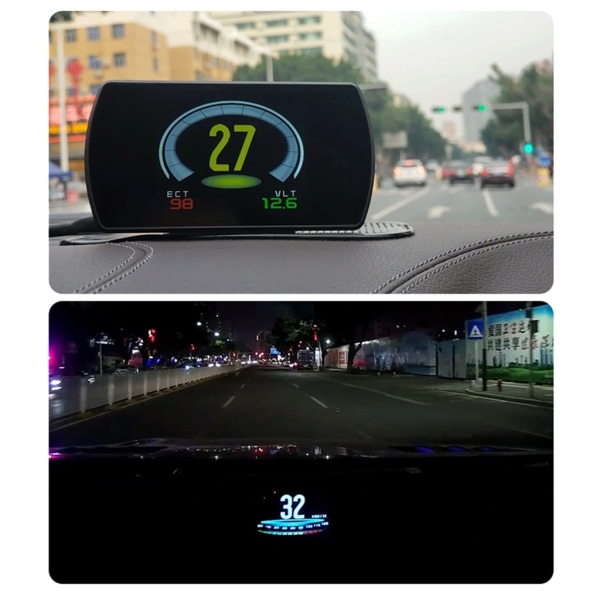 Bilhastighetsmätare Säkerhetslarm HUD Head Up Display Nivåsensor Vindruta Hastighet Projektor Hastighetslarm Digital mätare