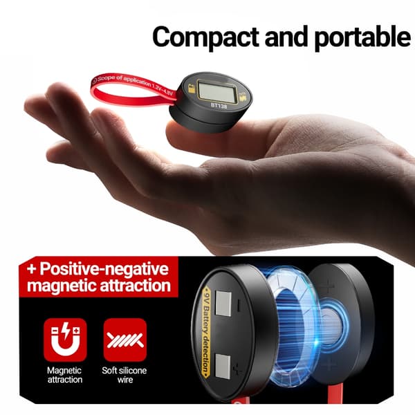 BT138 Batteritestare för noggrann effektdetektering med LCD-display