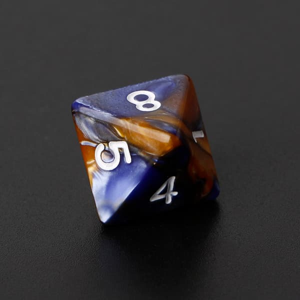 7 st/set Akryl Polyhedral Tärningar För TRPG Brädspel D4-D20 4