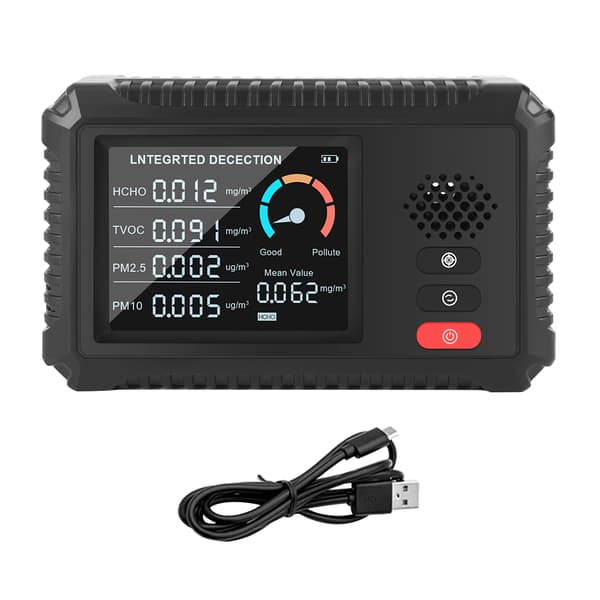 Luftkvalitetsmåler Indendørs Nøjagtig Lufttester Formaldehyd HCHO TVOC Sensor