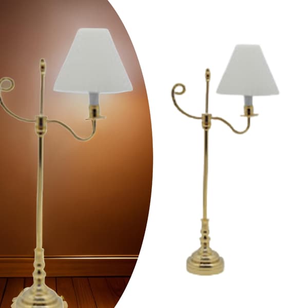 Miniature Gulvlampe Model Dukkehus Tilbehør Rollespil Møbler