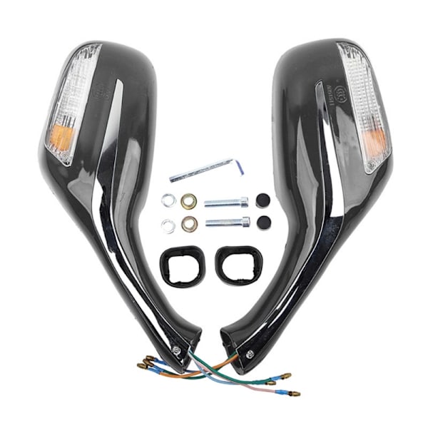 Motorcykel LED Fram Blinkers Bakifrån Bakre sidospeglar Universal Motorcykel Modifieringsspeglar