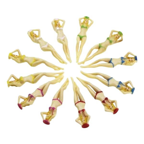 Happy Bikini-tema Golf Tees Sæt Premium Plastik Konstruktion Ideel Til Golffans