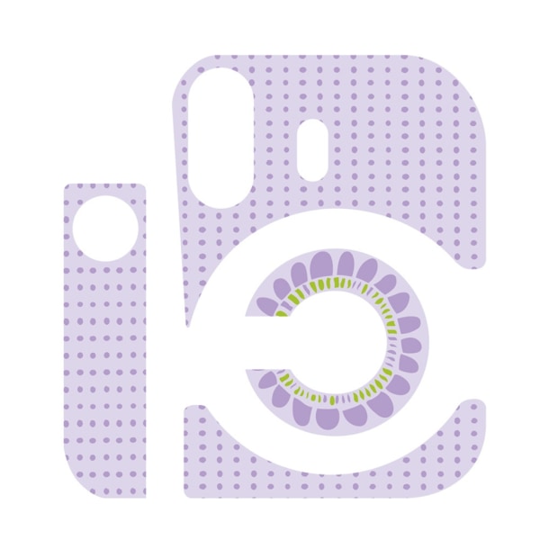 Prickade designkameradekaler Trendiga prickklistermärken Roliga och moderiktiga dekaler Lägg till stil på dina foton som passar till Mini12 Purple