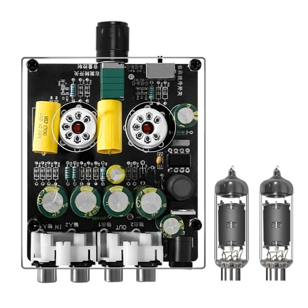 Kompakt HiFi Rør Preamp Buffer Høyttaler 6K4 Rørforforsterker Forsterker