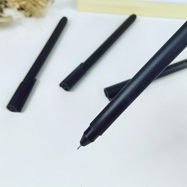 10x Hurtigtørrende Gel Ink Pen Sort Neutral Pen 0,5 mm Signature Pen til Student