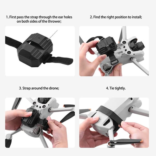 Nem Installation Droner Dropper med Krog og Stropper til 4K Levering