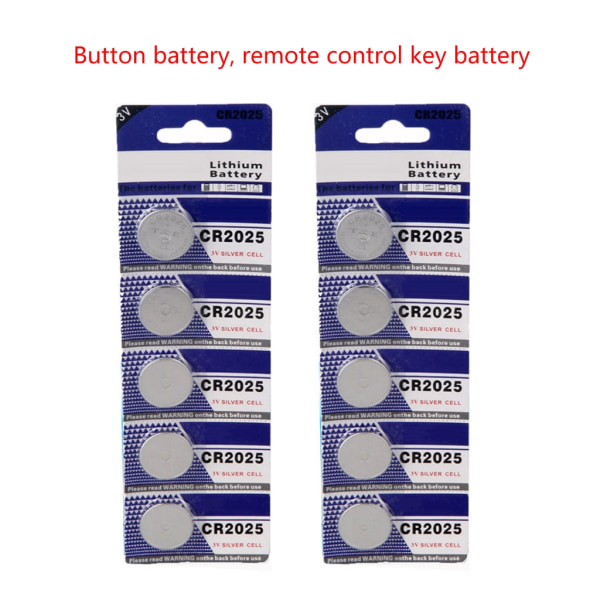 Kvalitet CR2025-batteri Myntceller Batteri Pålitelig ytelse Praktisk størrelse null - 10 pieces