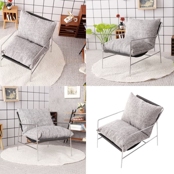 Miniature Sofa Legetøj med Jernbase 1/6 Dukkehus Dekoration Scene Display Tilbehør