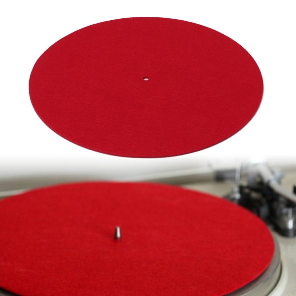 Filtfat Vinylskivspelare Skivbordsmatta Audiophile 3 mm tjock för stöd för lättare tunnare vinylskivor