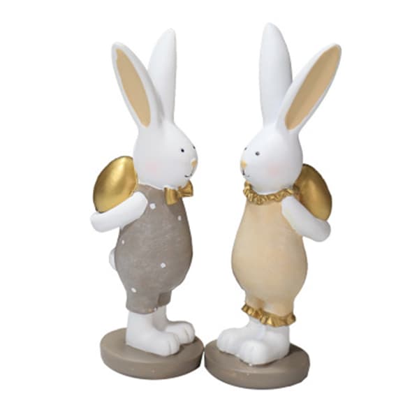 1 par Bunny Rabbit Figure Ornament Micro Landscape Statue påskedekorasjon