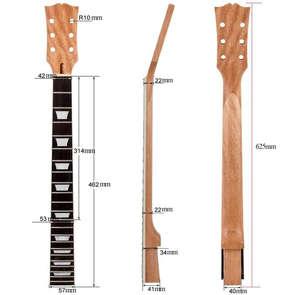Gitarrhals 22 band Rosenträ Greppbräda DIY Elgitarr Hals Ersättning
