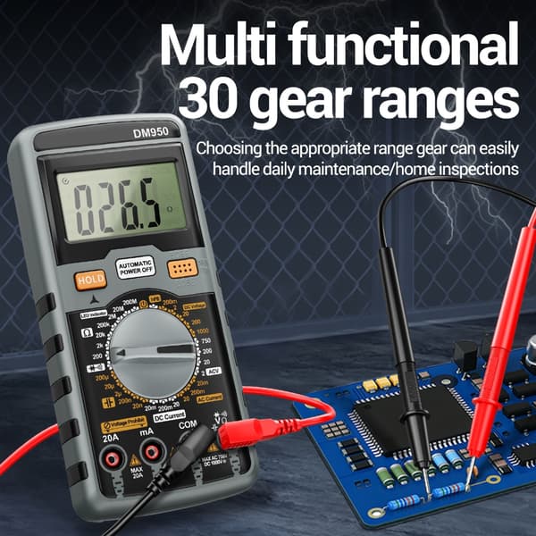 Multimetertestare Handhållen Digital Multimeter Ohm Spänningsmätare