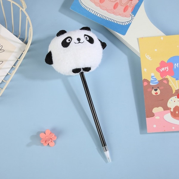 6st Panda kulspetspenna Plysch Panda skrivpenna Julstrumpa fyllmedel för barn pojke flicka julfest favor null - A