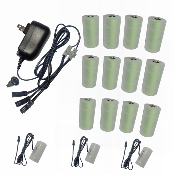 Dummy Battery Eliminators 3V-12V Justerbar power för LED-ljus Byt ut 2-8st 1,5V LR14 AM2 C batteri